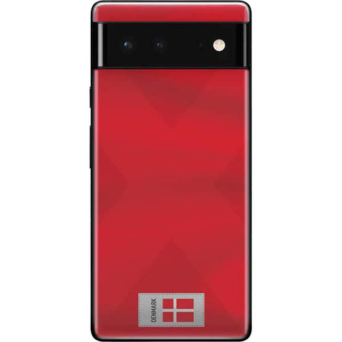 Denmark Soccer Flag Google Pixel 6 Skin
